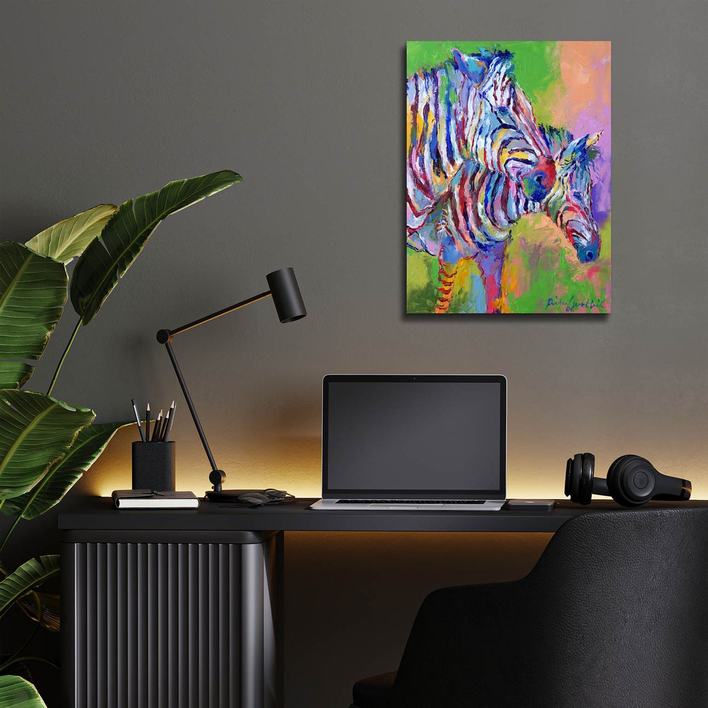 Epic Art 'Zebra' by Richard Wallich, Acrylic Glass Wall Art,12x16