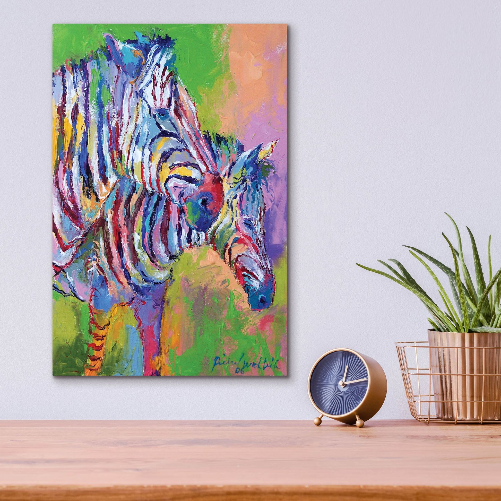 Epic Art 'Zebra' by Richard Wallich, Acrylic Glass Wall Art,12x16