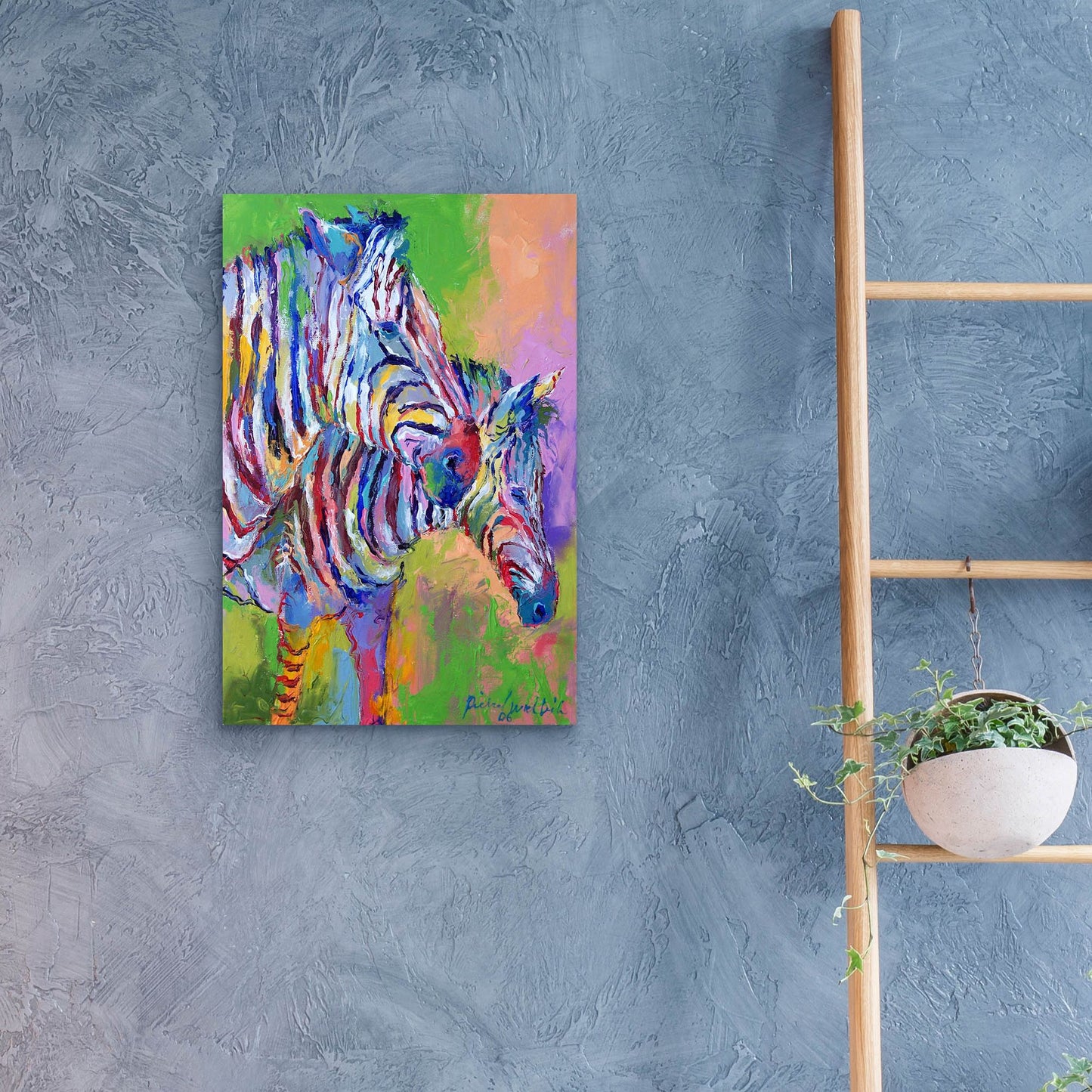 Epic Art 'Zebra' by Richard Wallich, Acrylic Glass Wall Art,16x24