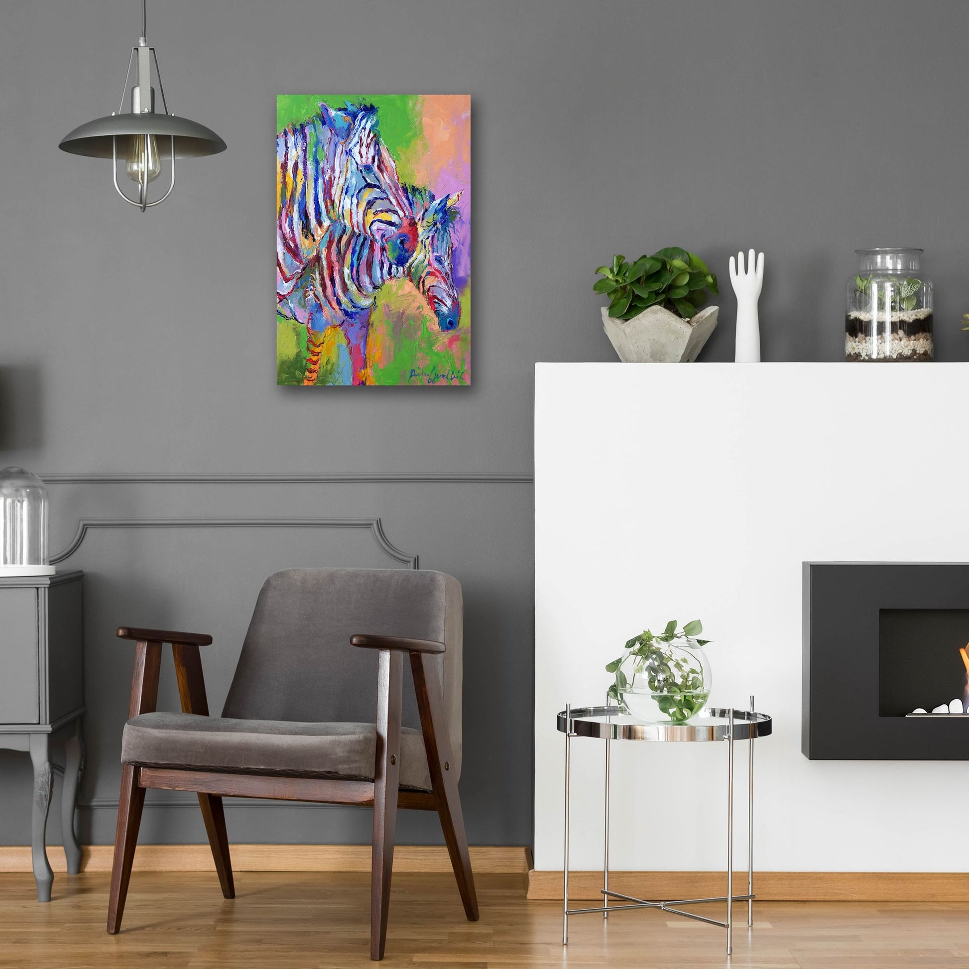 Epic Art 'Zebra' by Richard Wallich, Acrylic Glass Wall Art,16x24