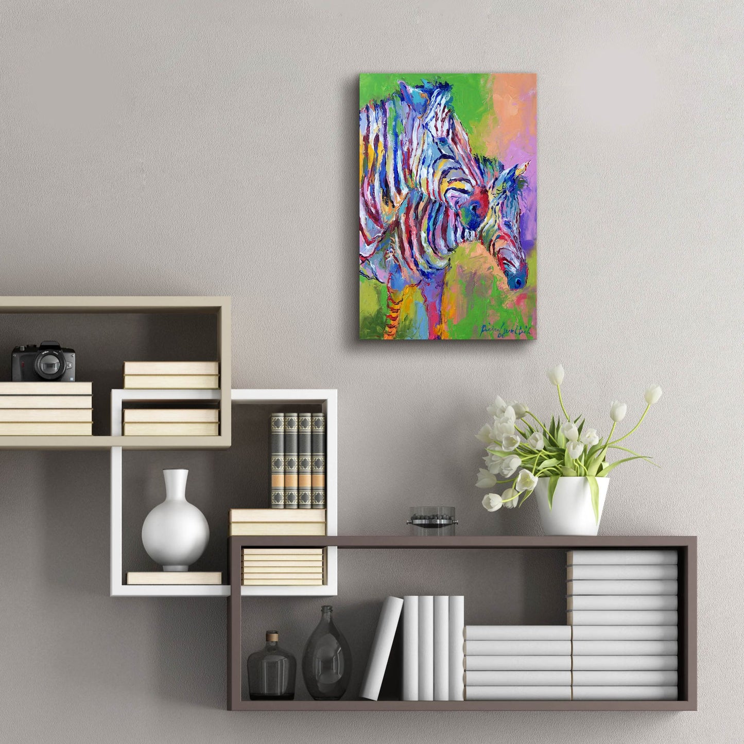 Epic Art 'Zebra' by Richard Wallich, Acrylic Glass Wall Art,16x24