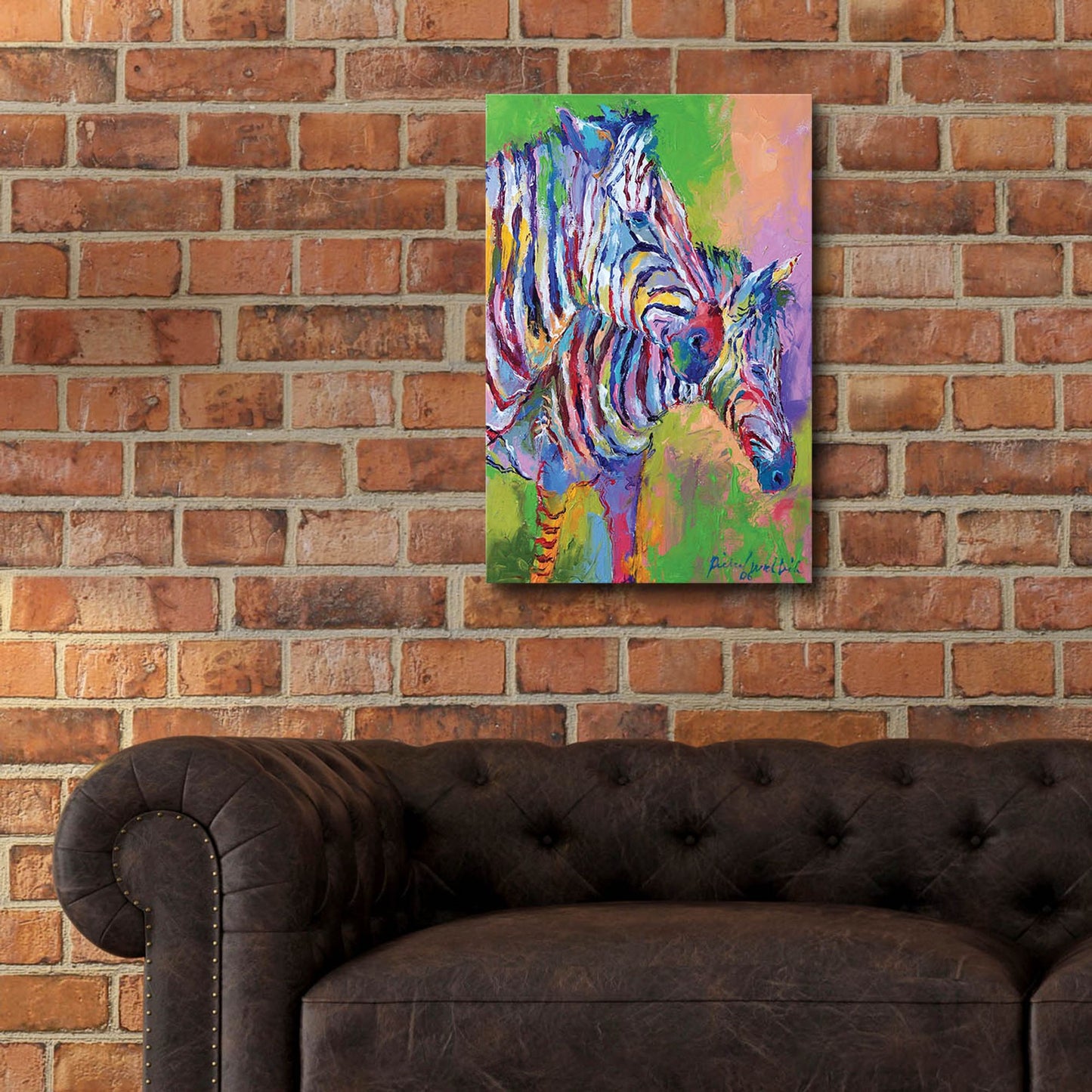 Epic Art 'Zebra' by Richard Wallich, Acrylic Glass Wall Art,16x24