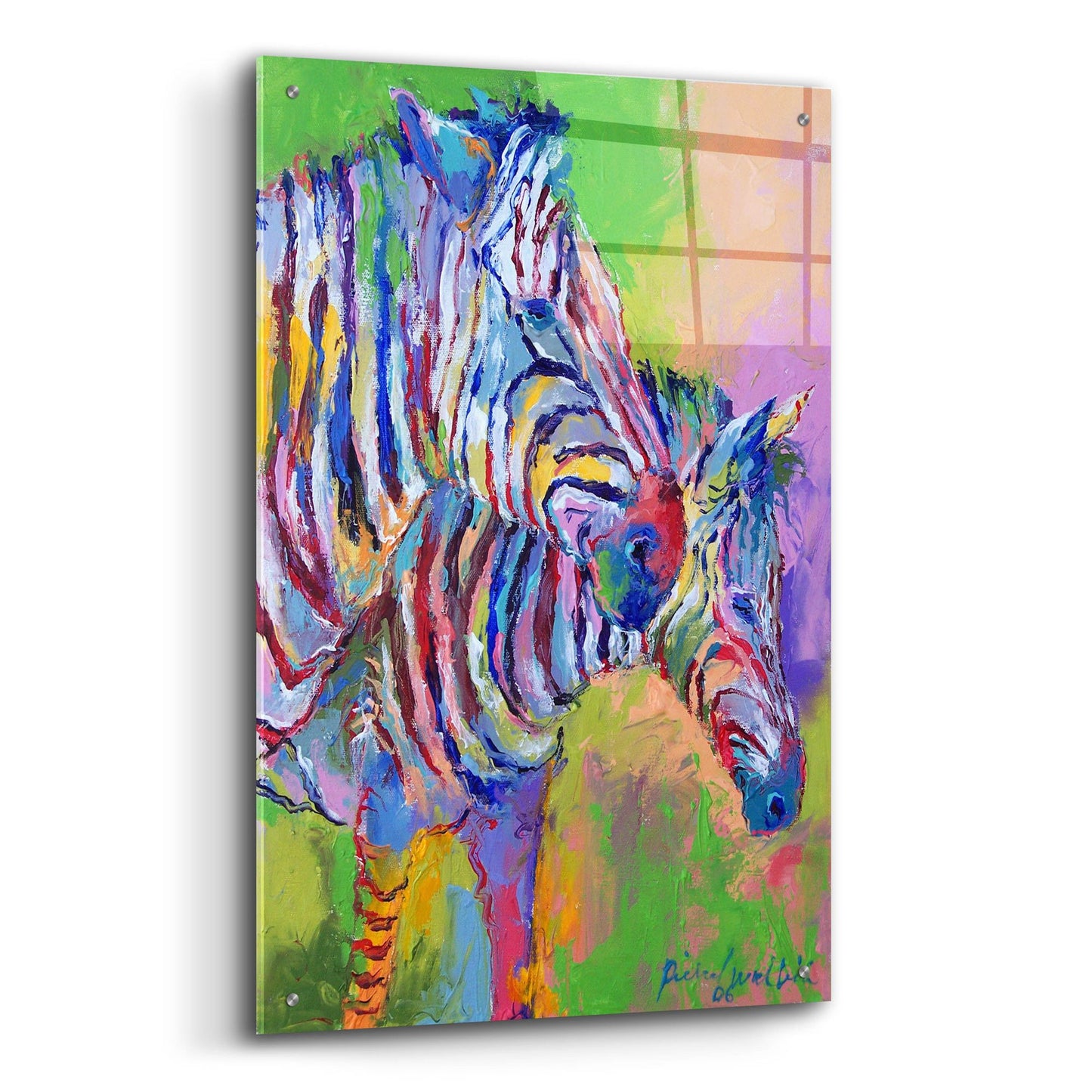 Epic Art 'Zebra' by Richard Wallich, Acrylic Glass Wall Art,24x36