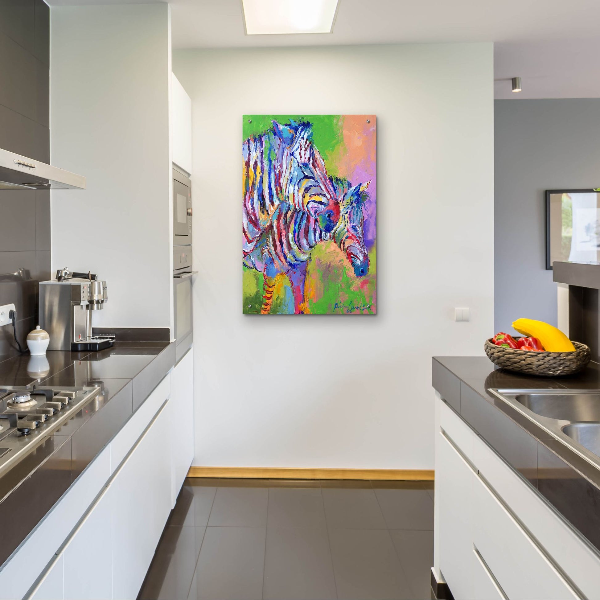 Epic Art 'Zebra' by Richard Wallich, Acrylic Glass Wall Art,24x36