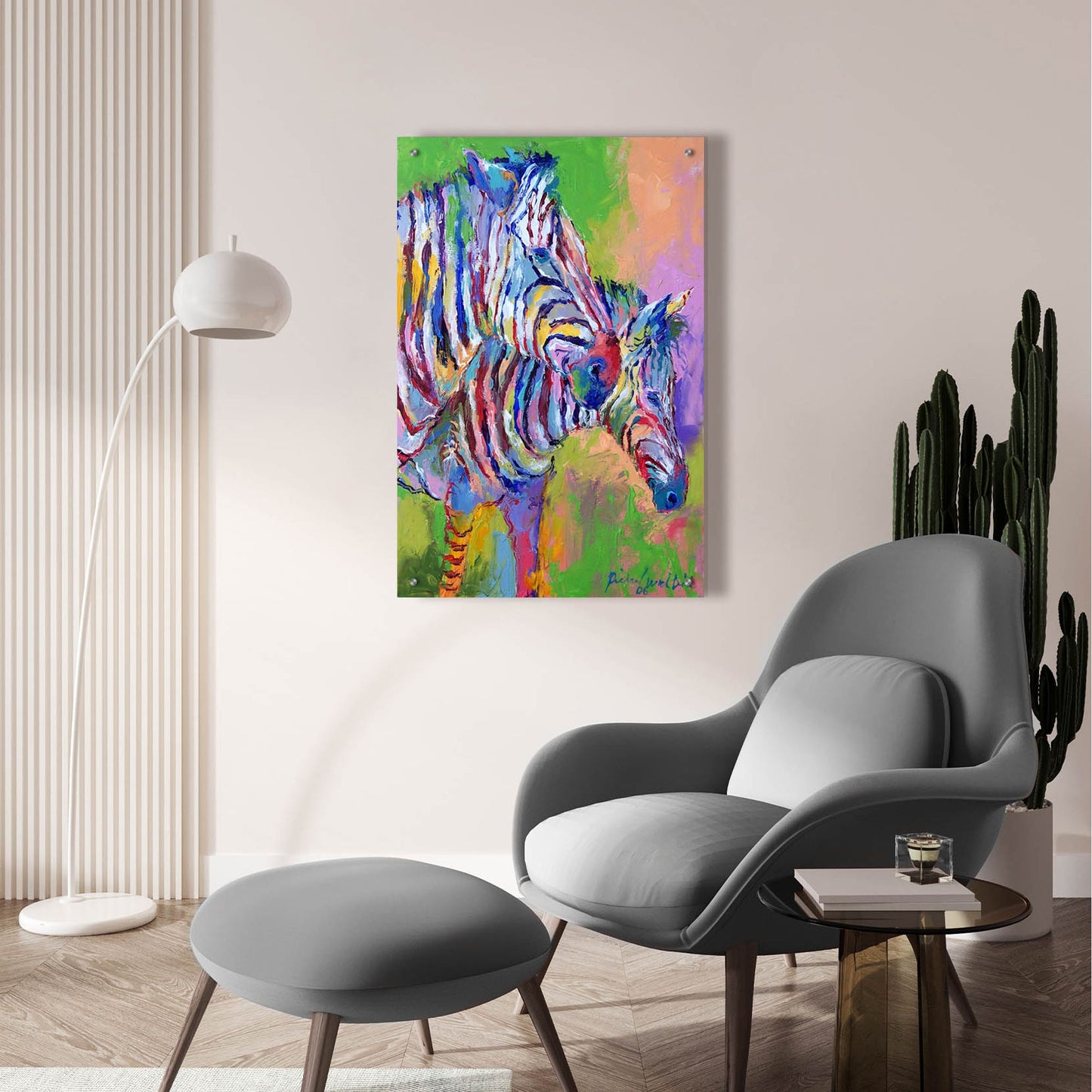 Epic Art 'Zebra' by Richard Wallich, Acrylic Glass Wall Art,24x36