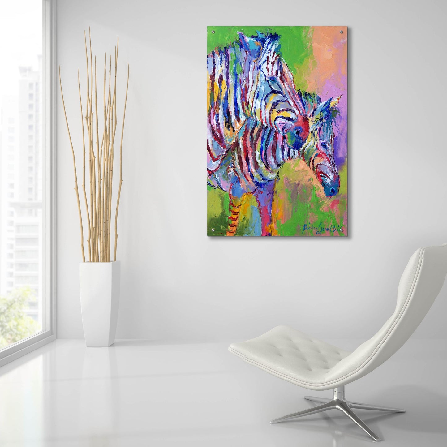 Epic Art 'Zebra' by Richard Wallich, Acrylic Glass Wall Art,24x36