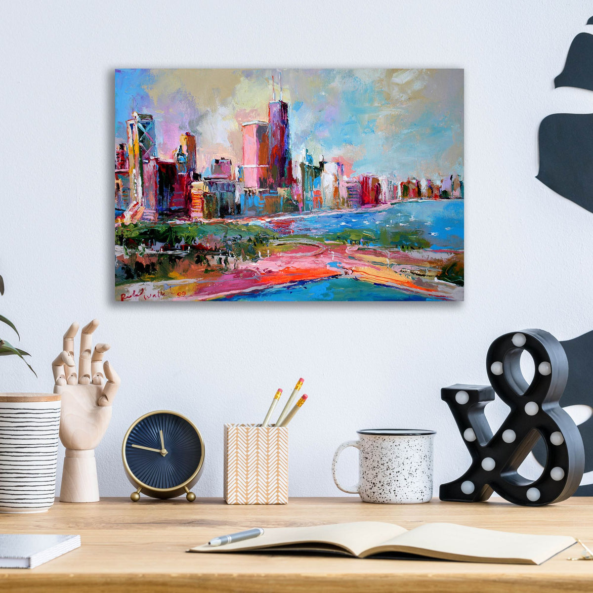 Epic Art 'Cityscape' by Richard Wallich, Acrylic Glass Wall Art,16x12