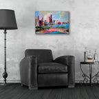 Epic Art 'Cityscape' by Richard Wallich, Acrylic Glass Wall Art,24x16