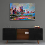 Epic Art 'Cityscape' by Richard Wallich, Acrylic Glass Wall Art,36x24