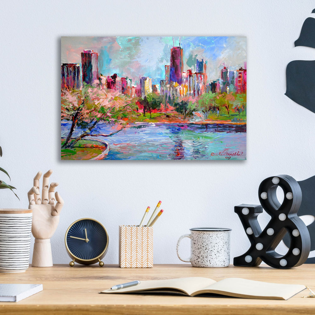 Epic Art 'Cityscape 2' by Richard Wallich, Acrylic Glass Wall Art,16x12