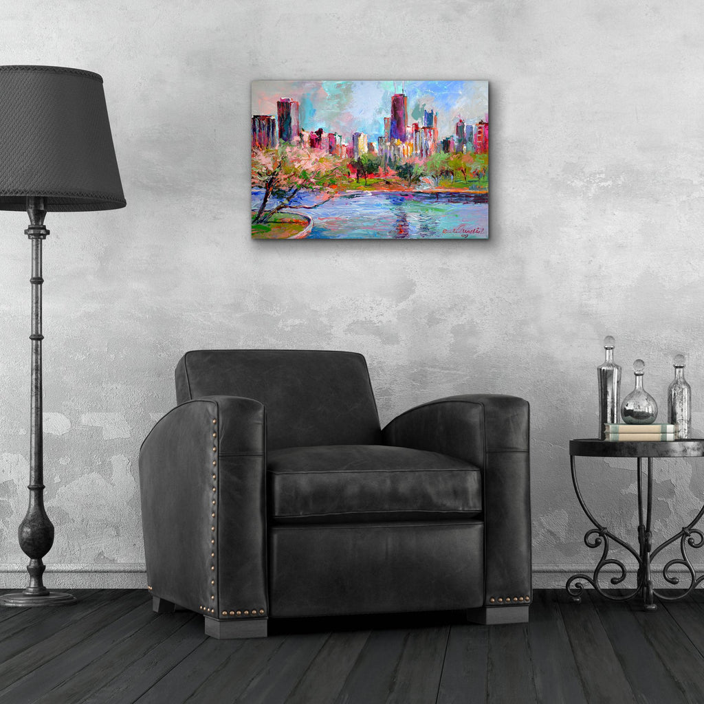 Epic Art 'Cityscape 2' by Richard Wallich, Acrylic Glass Wall Art,24x16