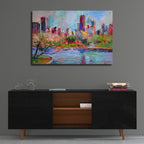 Epic Art 'Cityscape 2' by Richard Wallich, Acrylic Glass Wall Art,36x24
