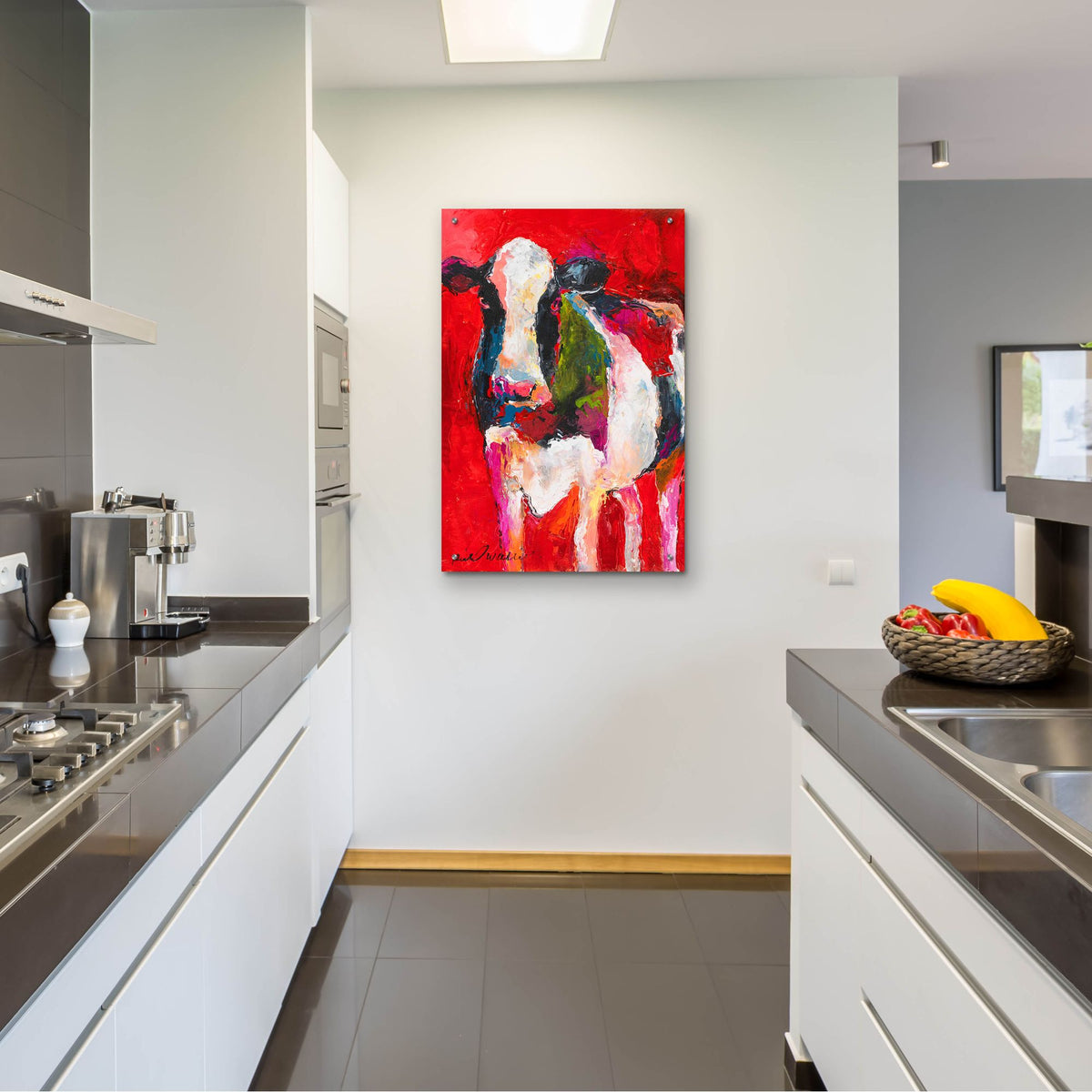 Epic Art 'Cow' by Richard Wallich, Acrylic Glass Wall Art,24x36