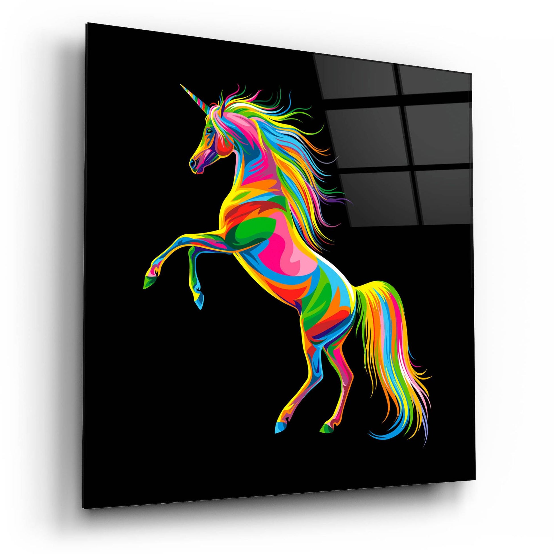 Epic Art 'Unicorn' by Bob Weer, Acrylic Glass Wall Art,12x12