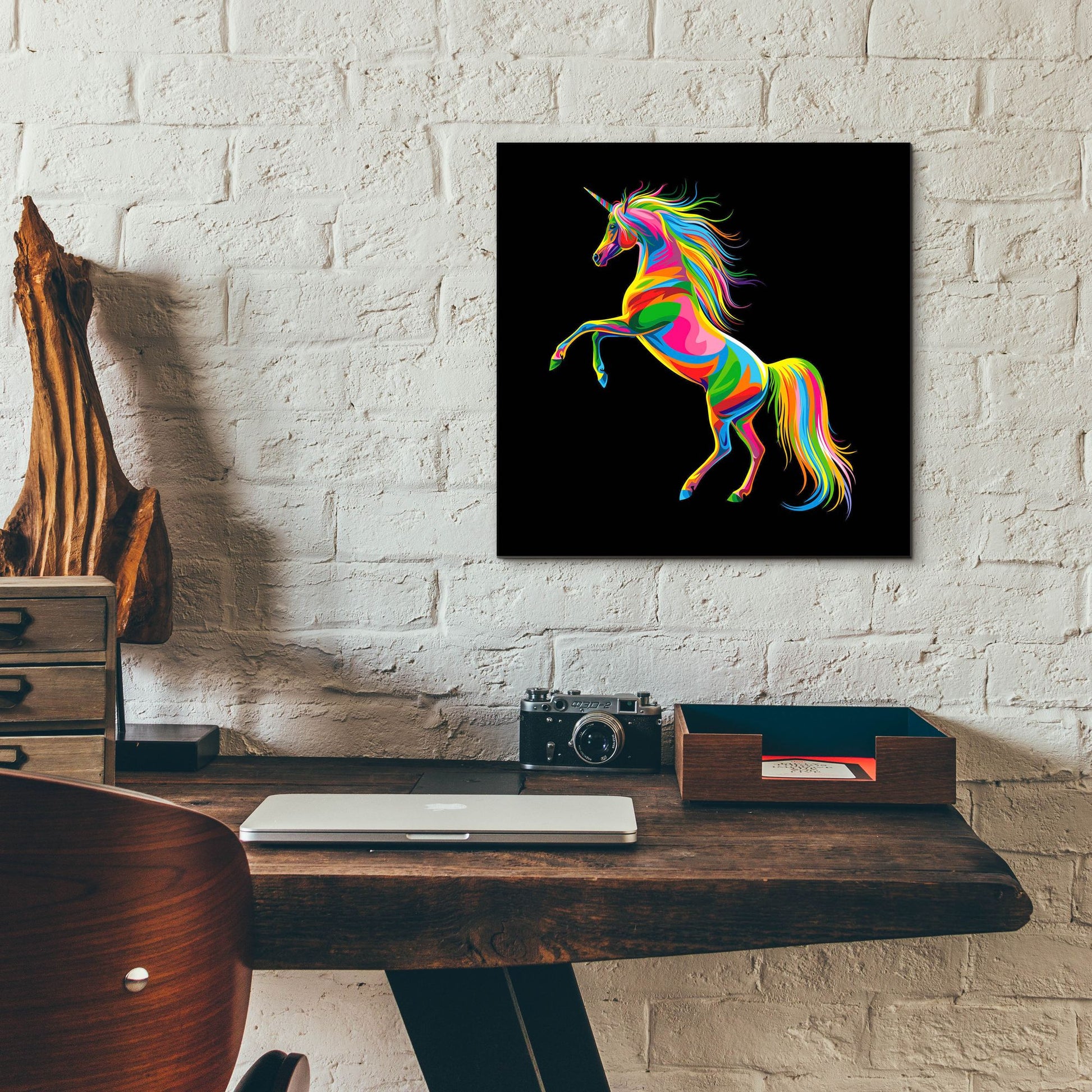 Epic Art 'Unicorn' by Bob Weer, Acrylic Glass Wall Art,12x12