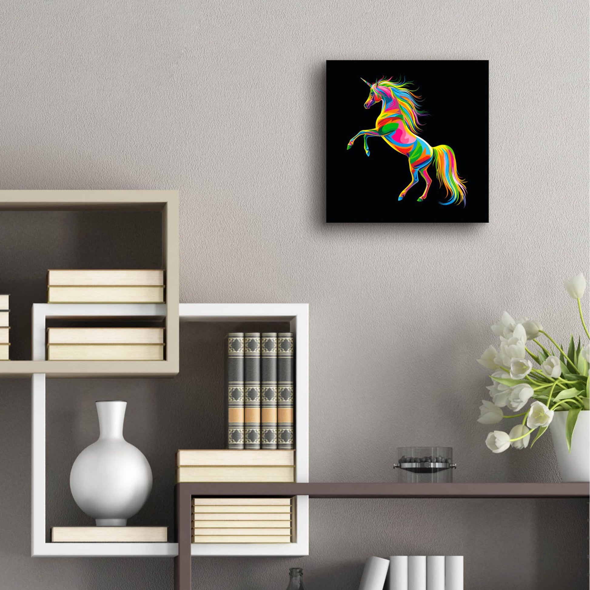 Epic Art 'Unicorn' by Bob Weer, Acrylic Glass Wall Art,12x12