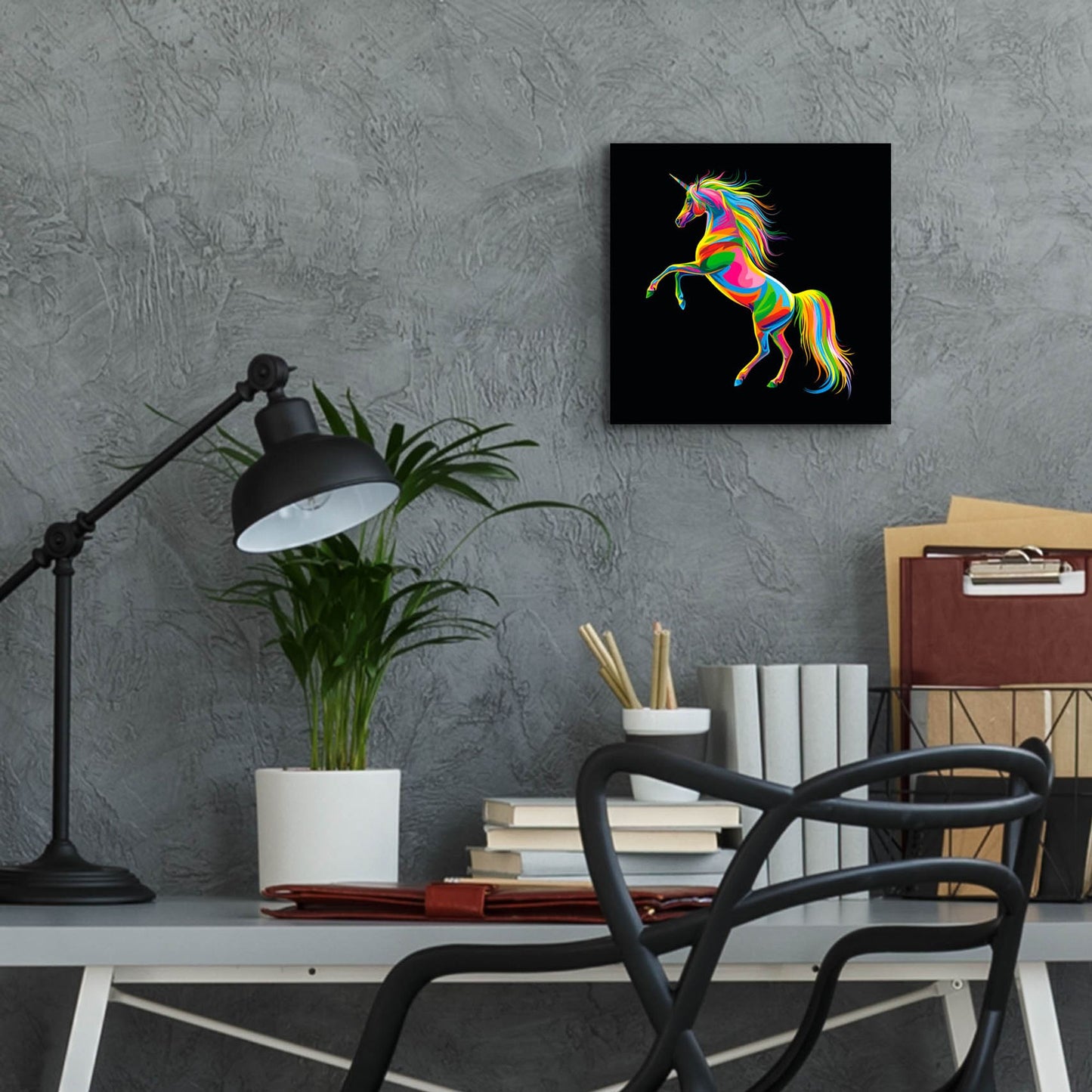 Epic Art 'Unicorn' by Bob Weer, Acrylic Glass Wall Art,12x12