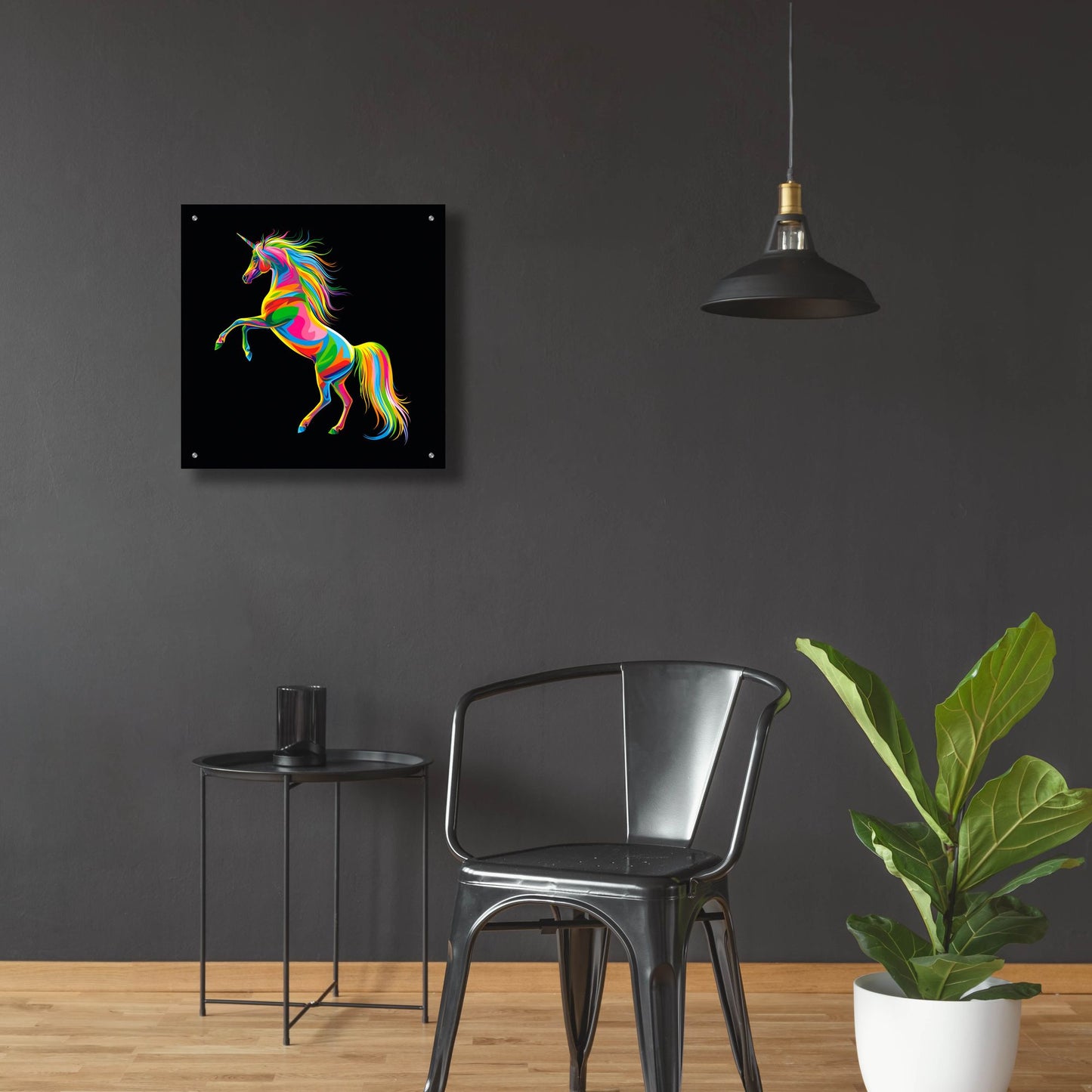 Epic Art 'Unicorn' by Bob Weer, Acrylic Glass Wall Art,24x24