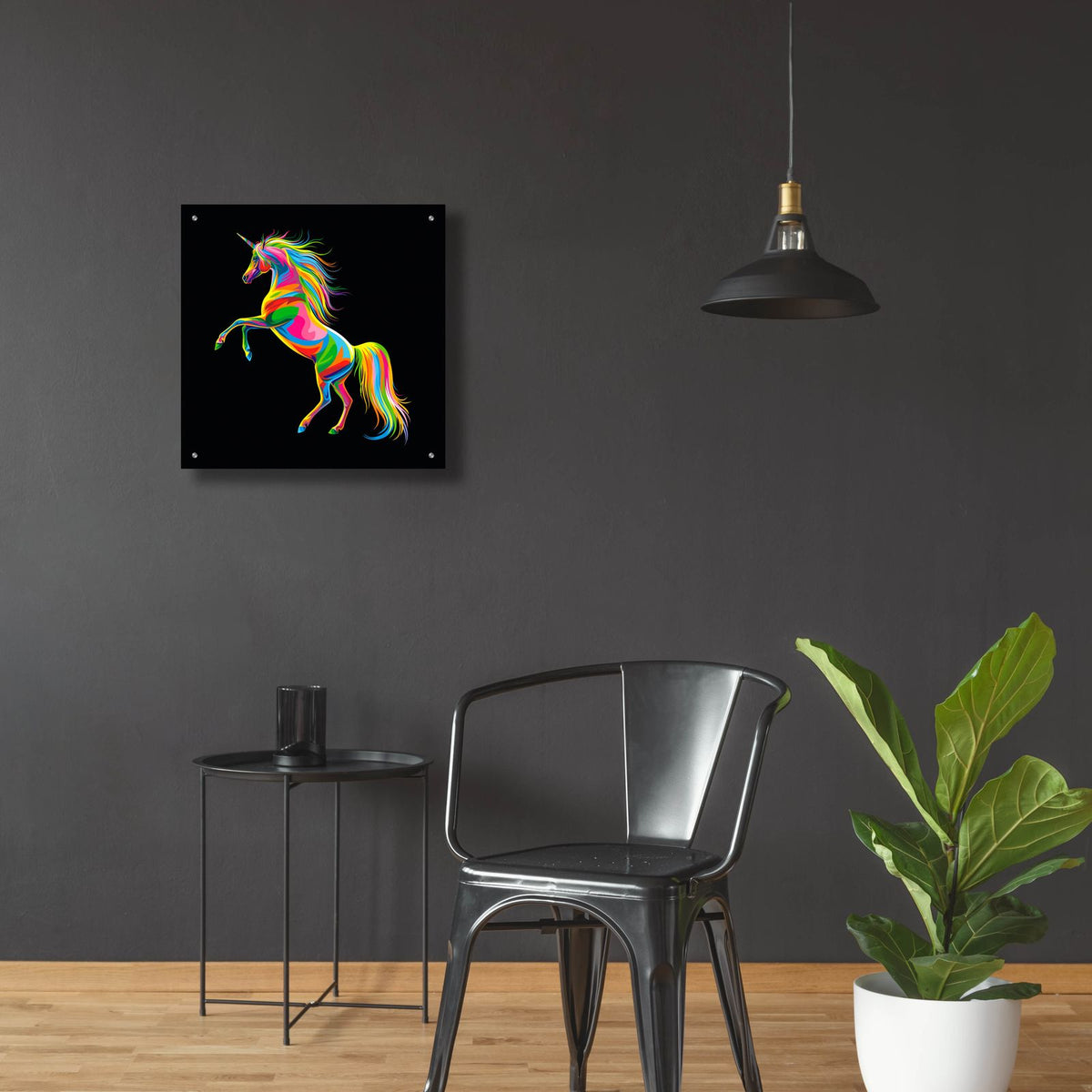 Unicorn by Bob Weer - 24x24 acrylic wall art in a room