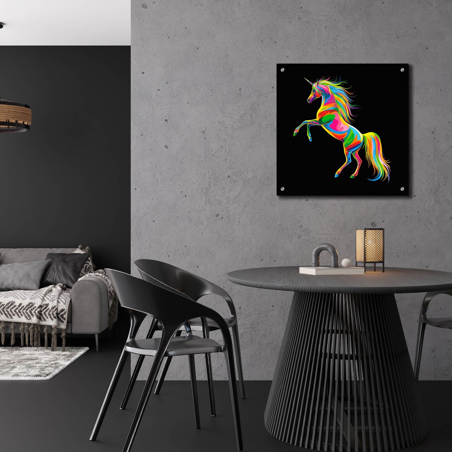Epic Art 'Unicorn' by Bob Weer, Acrylic Glass Wall Art,24x24