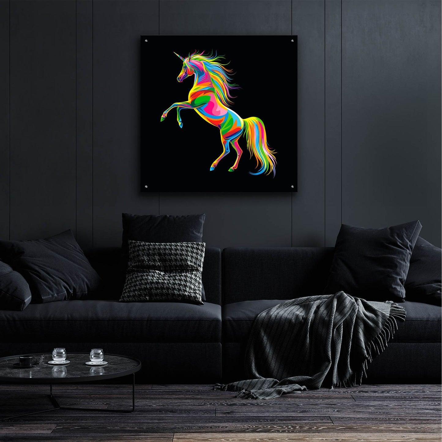 Epic Art 'Unicorn' by Bob Weer, Acrylic Glass Wall Art,36x36