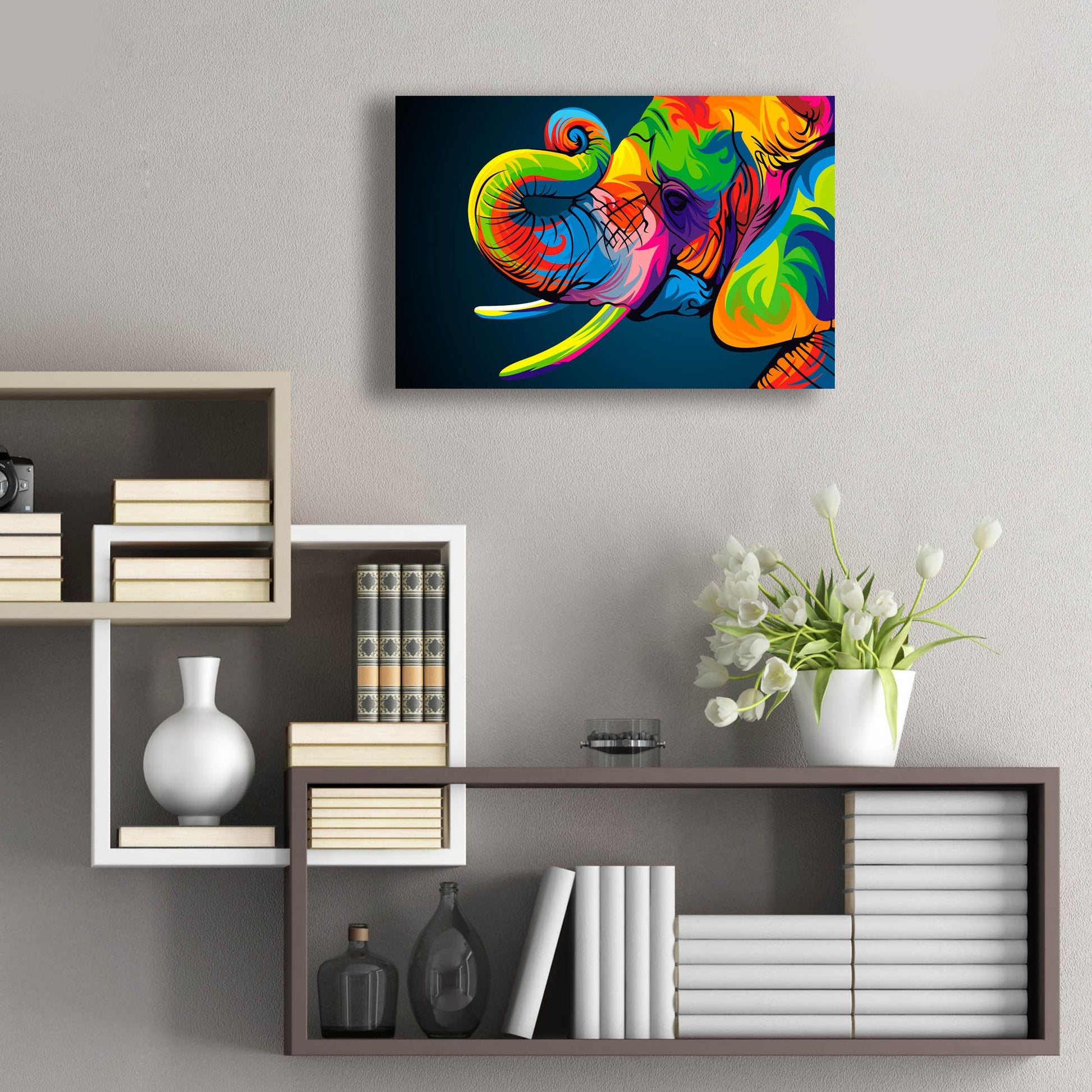 Epic Art 'Elephant' by Bob Weer, Acrylic Glass Wall Art,24x16