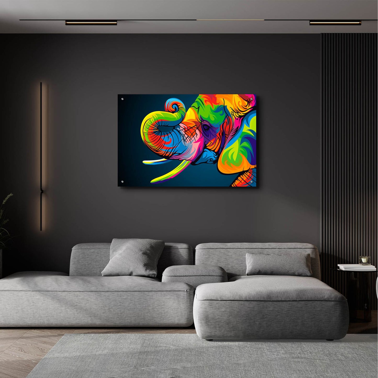 Epic Art 'Elephant' by Bob Weer, Acrylic Glass Wall Art,36x24