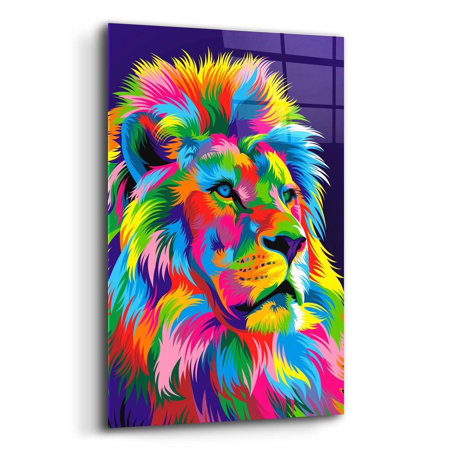 Epic Art 'Lion New' by Bob Weer, Acrylic Glass Wall Art,12x16