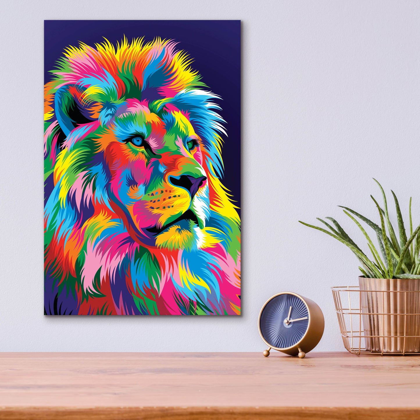 Epic Art 'Lion New' by Bob Weer, Acrylic Glass Wall Art,12x16