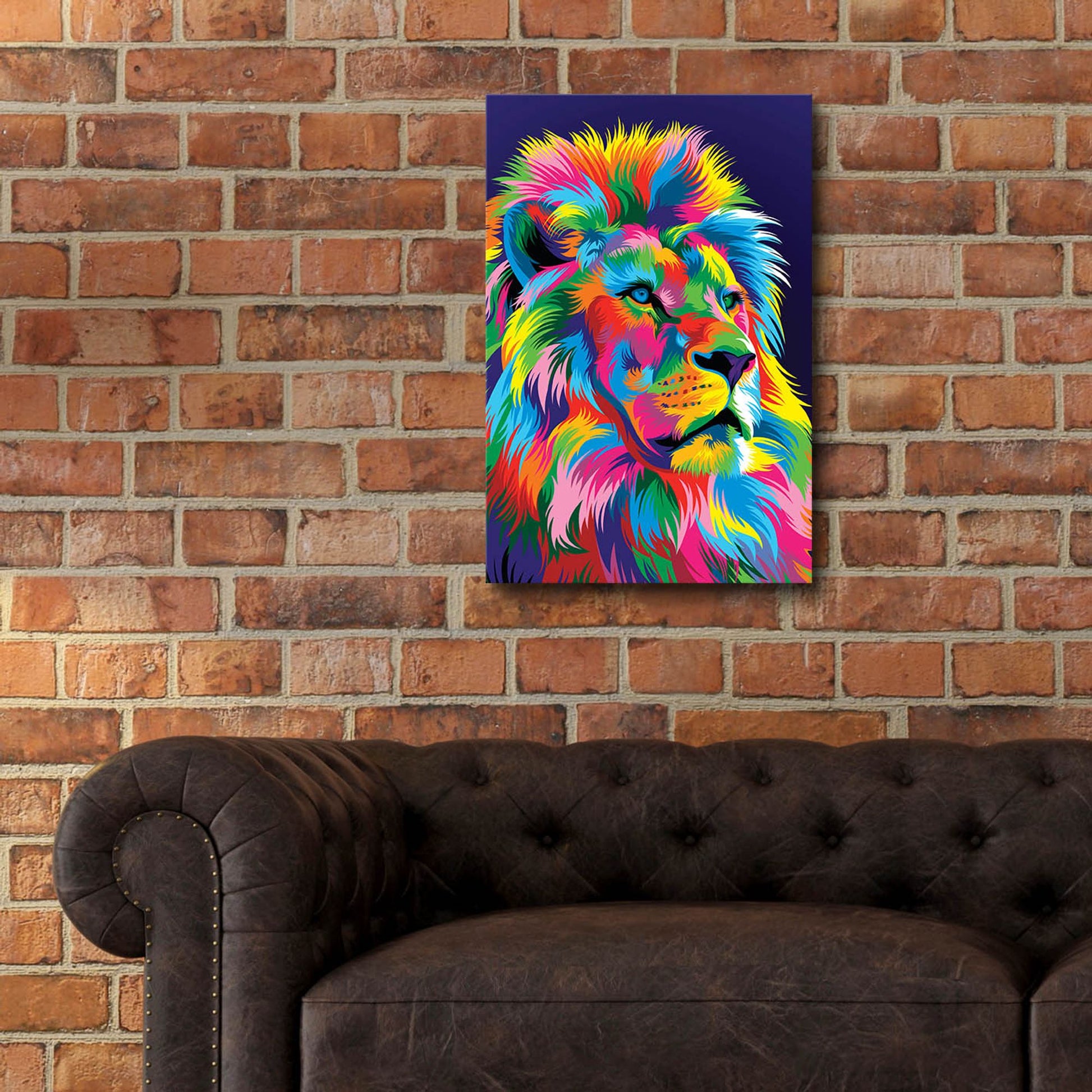 Epic Art 'Lion New' by Bob Weer, Acrylic Glass Wall Art,16x24