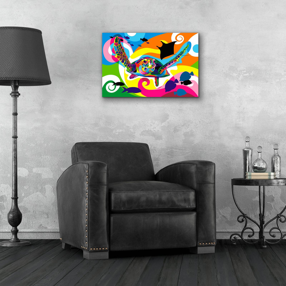 Underwater by Bob Weer - 24x16 acrylic wall art in a room