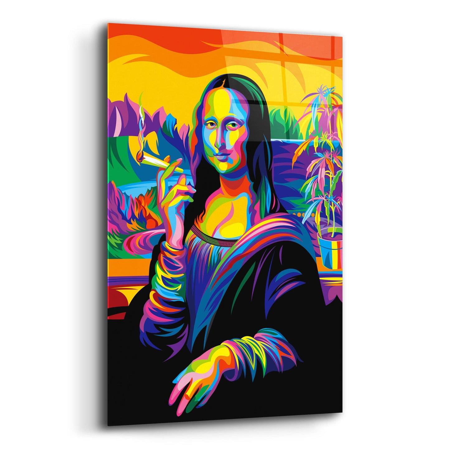 Epic Art 'Mona Lisa' by Bob Weer, Acrylic Glass Wall Art,16x24