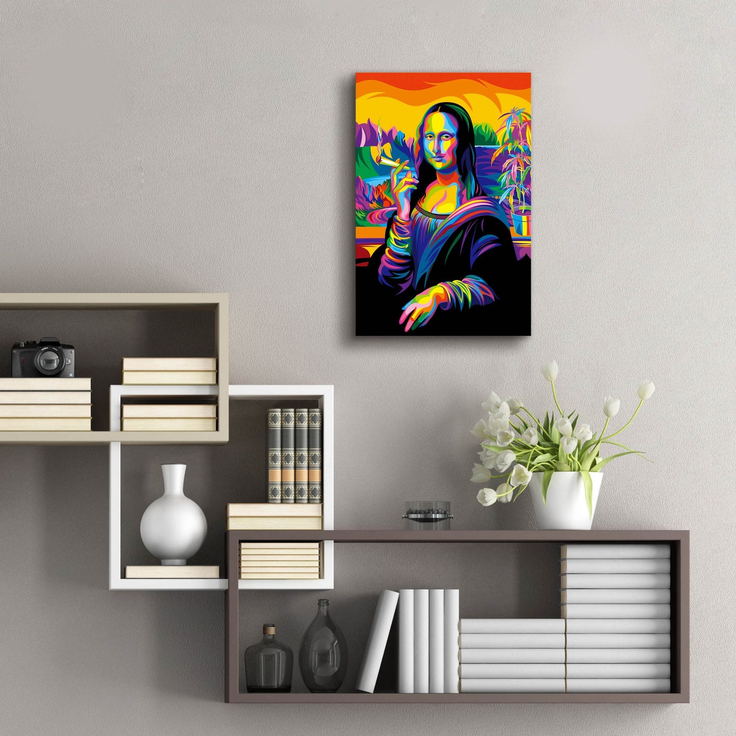 Epic Art 'Mona Lisa' by Bob Weer, Acrylic Glass Wall Art,16x24