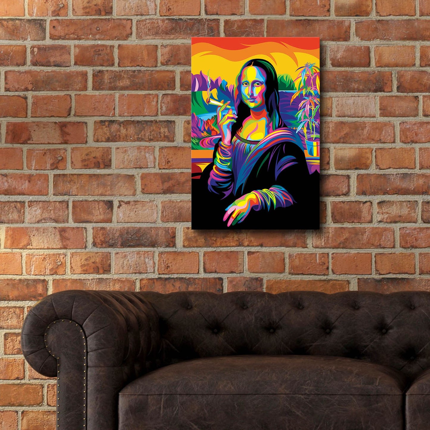 Epic Art 'Mona Lisa' by Bob Weer, Acrylic Glass Wall Art,16x24