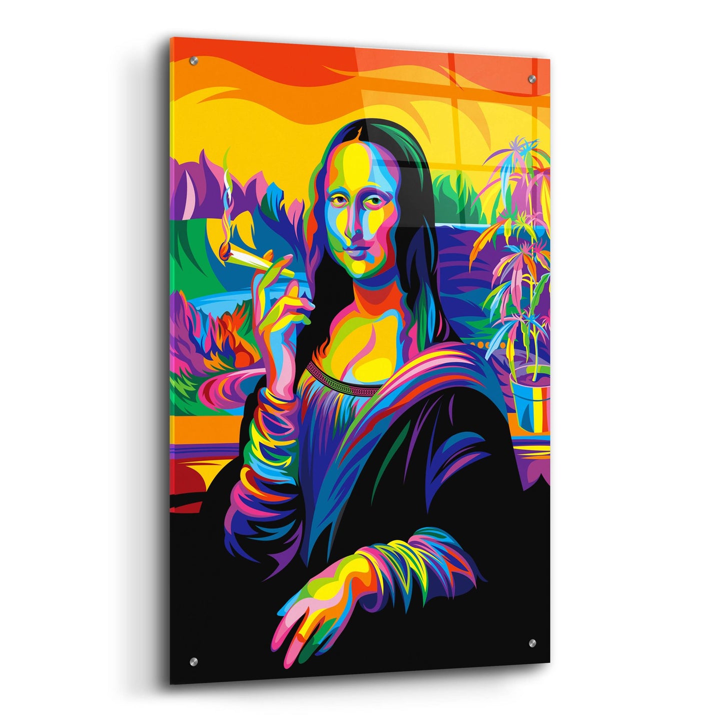 Epic Art 'Mona Lisa' by Bob Weer, Acrylic Glass Wall Art,24x36