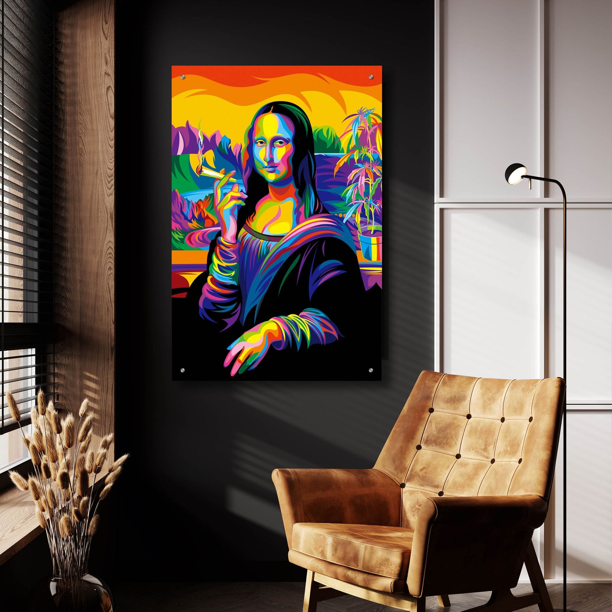 Epic Art 'Mona Lisa' by Bob Weer, Acrylic Glass Wall Art,24x36