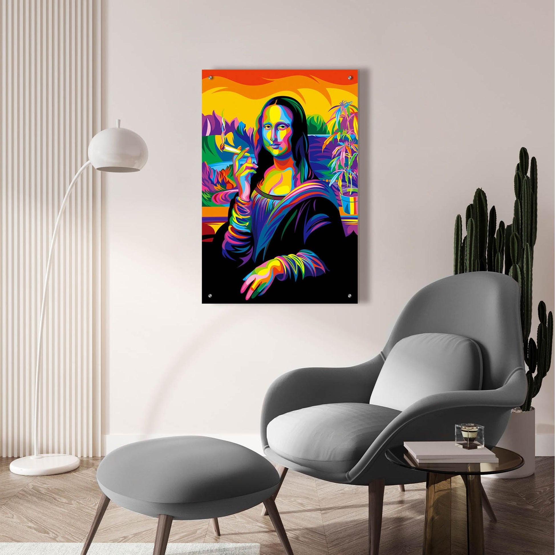 Epic Art 'Mona Lisa' by Bob Weer, Acrylic Glass Wall Art,24x36