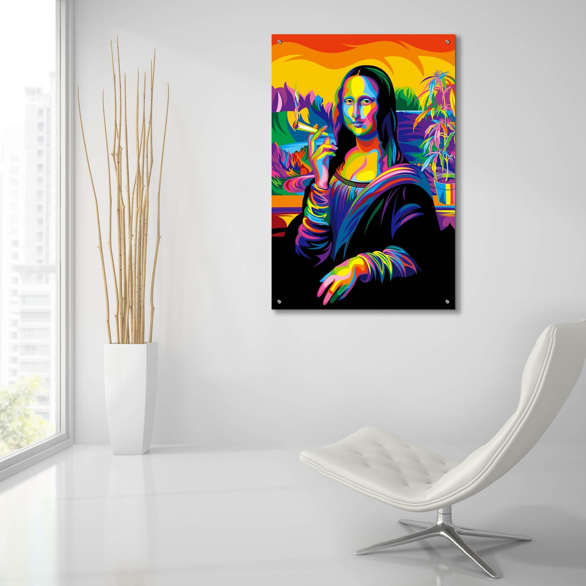 Epic Art 'Mona Lisa' by Bob Weer, Acrylic Glass Wall Art,24x36