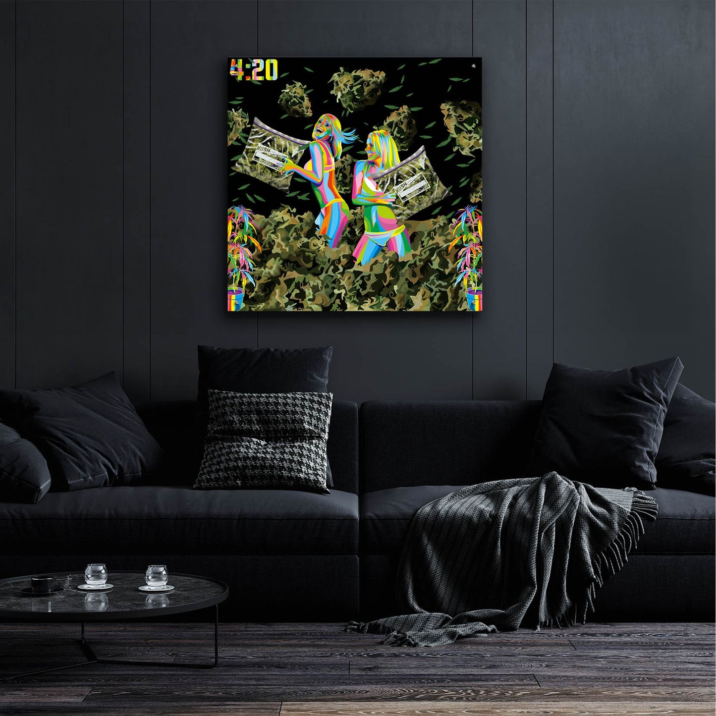 Epic Art 'Pillow Fight' by Bob Weer, Acrylic Glass Wall Art,36x36