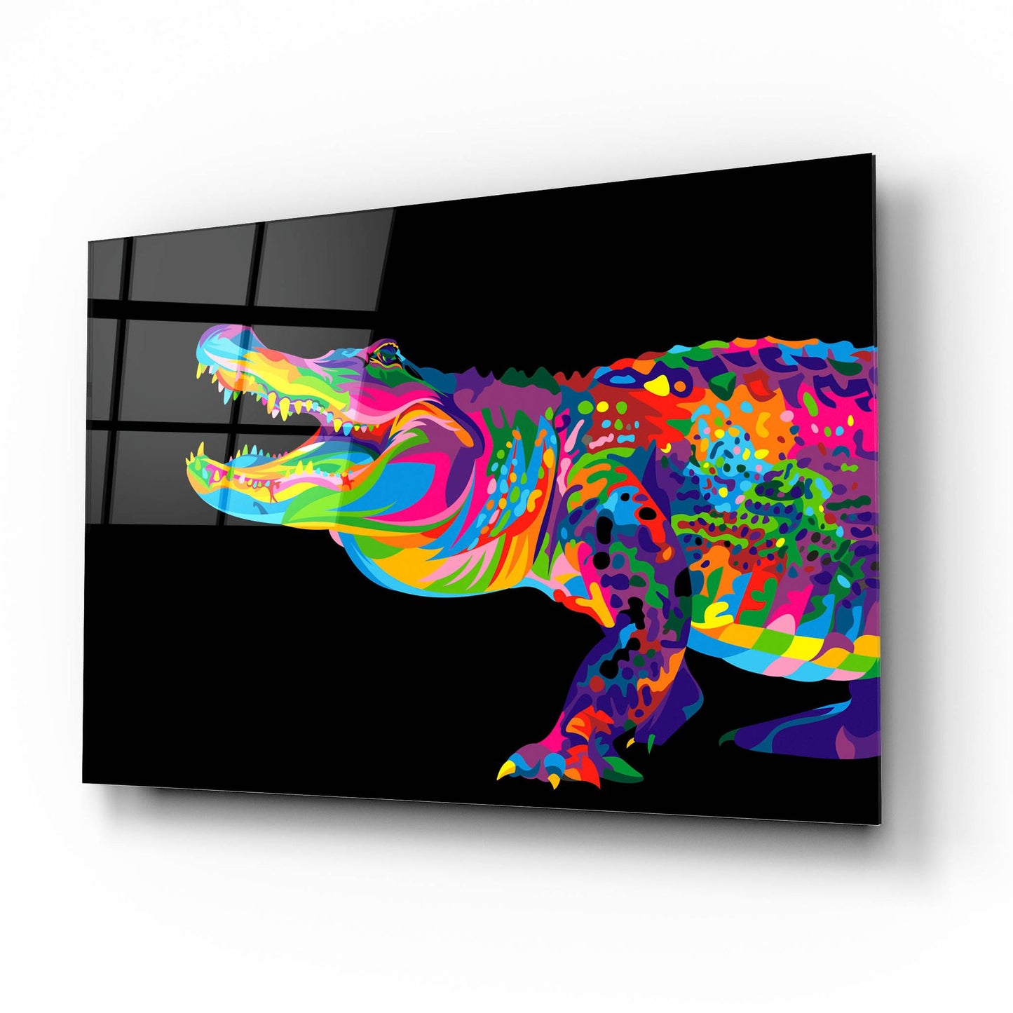 Epic Art 'Alligator' by Bob Weer, Acrylic Glass Wall Art,16x12