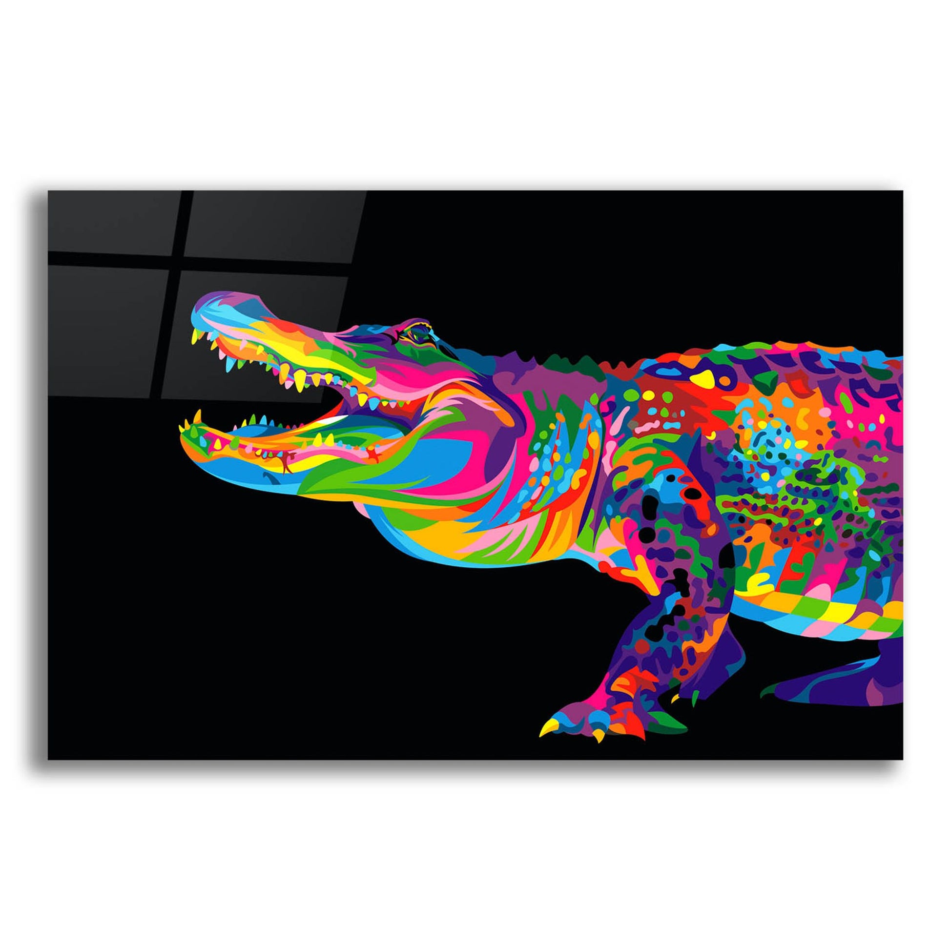 Epic Art 'Alligator' by Bob Weer, Acrylic Glass Wall Art,24x16