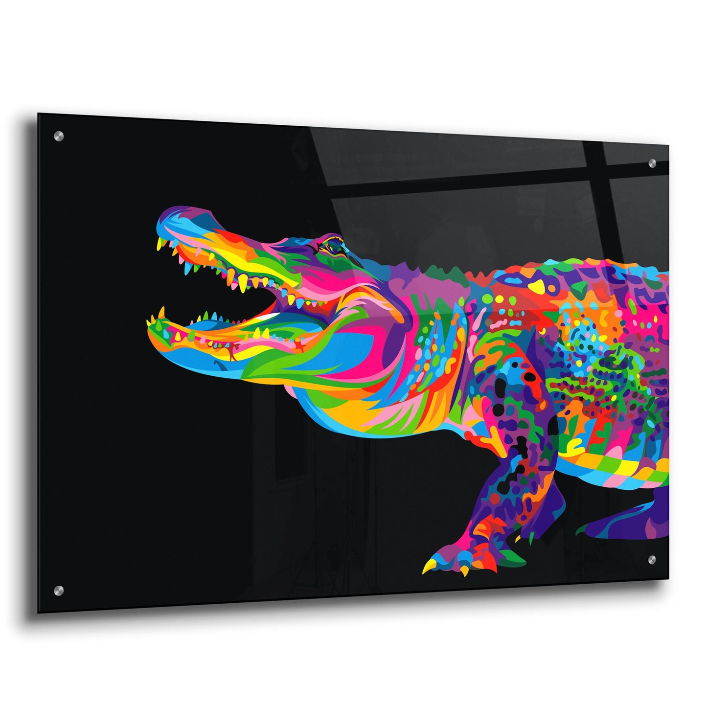 Epic Art 'Alligator' by Bob Weer, Acrylic Glass Wall Art,36x24