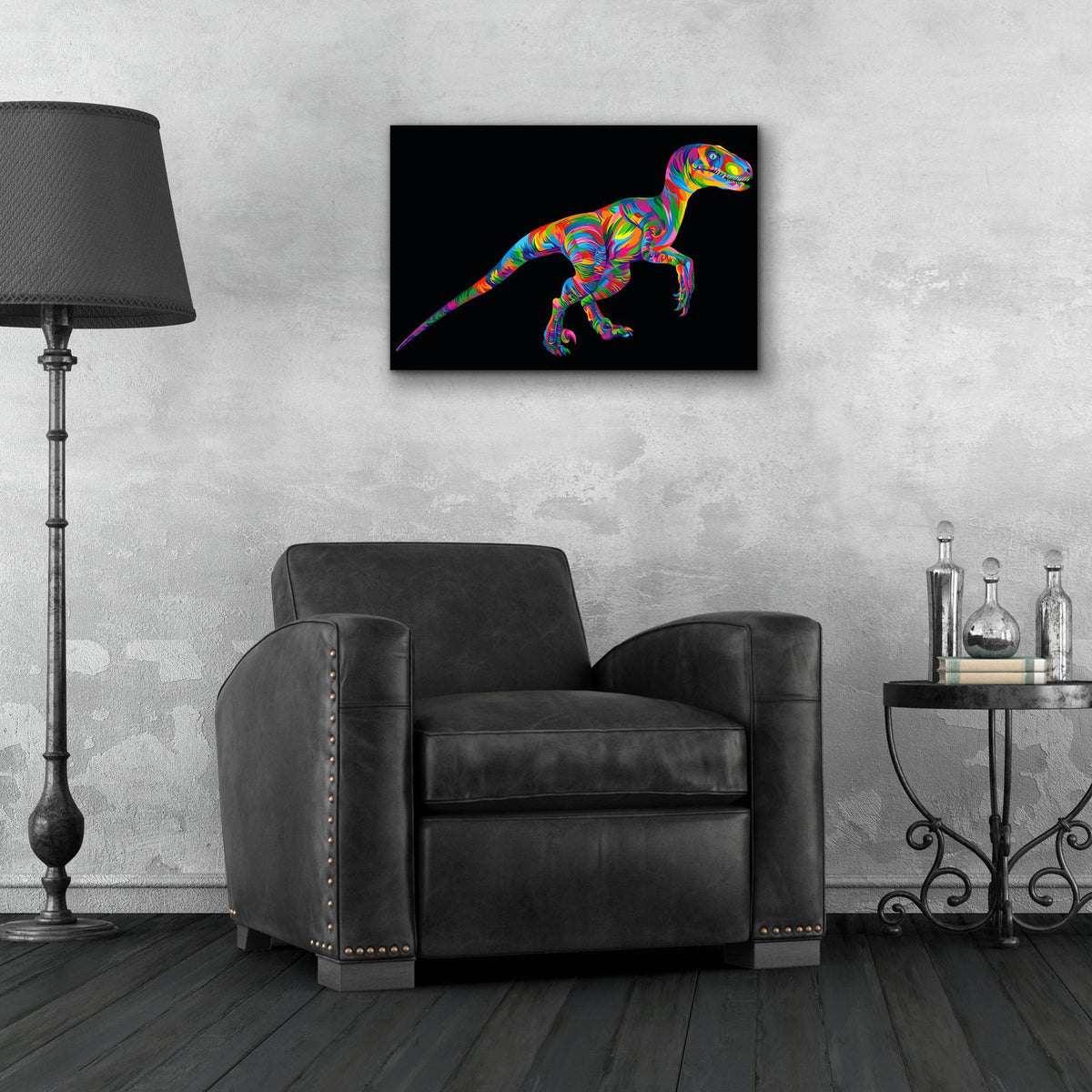 Raptor by Bob Weer - 24x16 acrylic wall art in a room