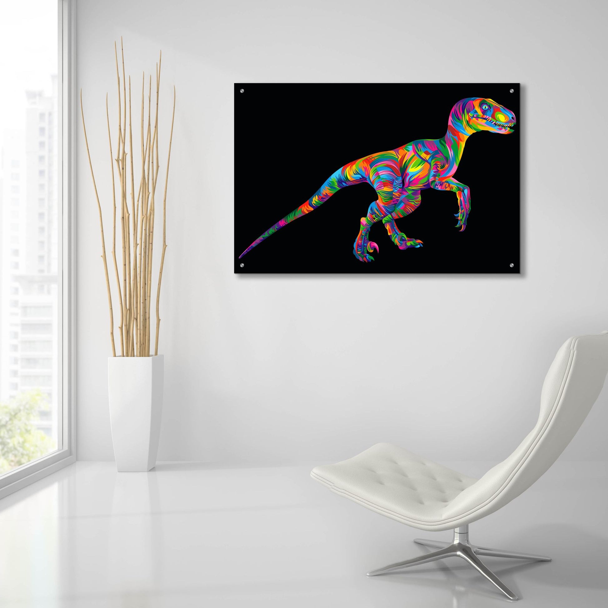 Epic Art 'Raptor' by Bob Weer, Acrylic Glass Wall Art,36x24