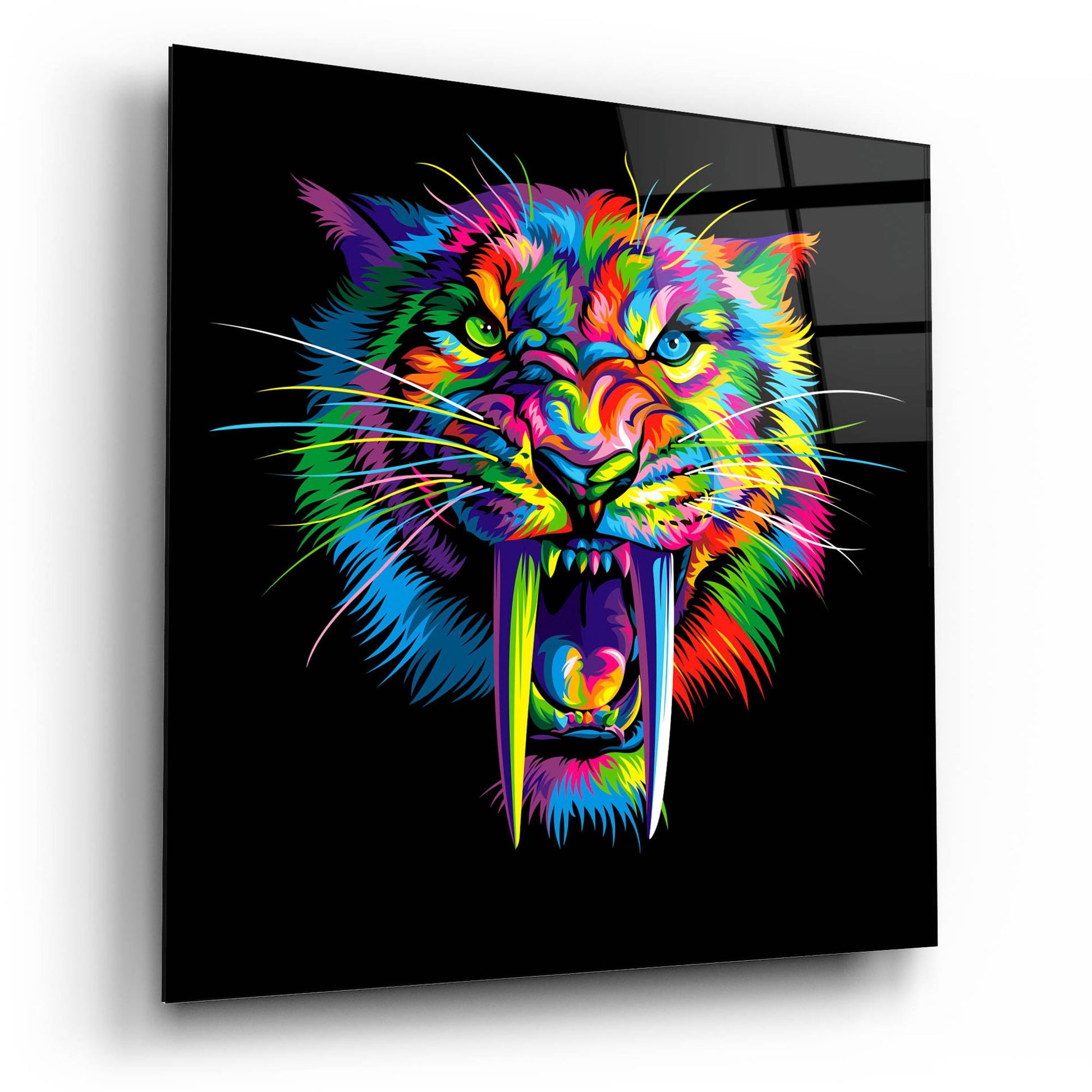 Epic Art 'Sabertooth' by Bob Weer, Acrylic Glass Wall Art,12x12