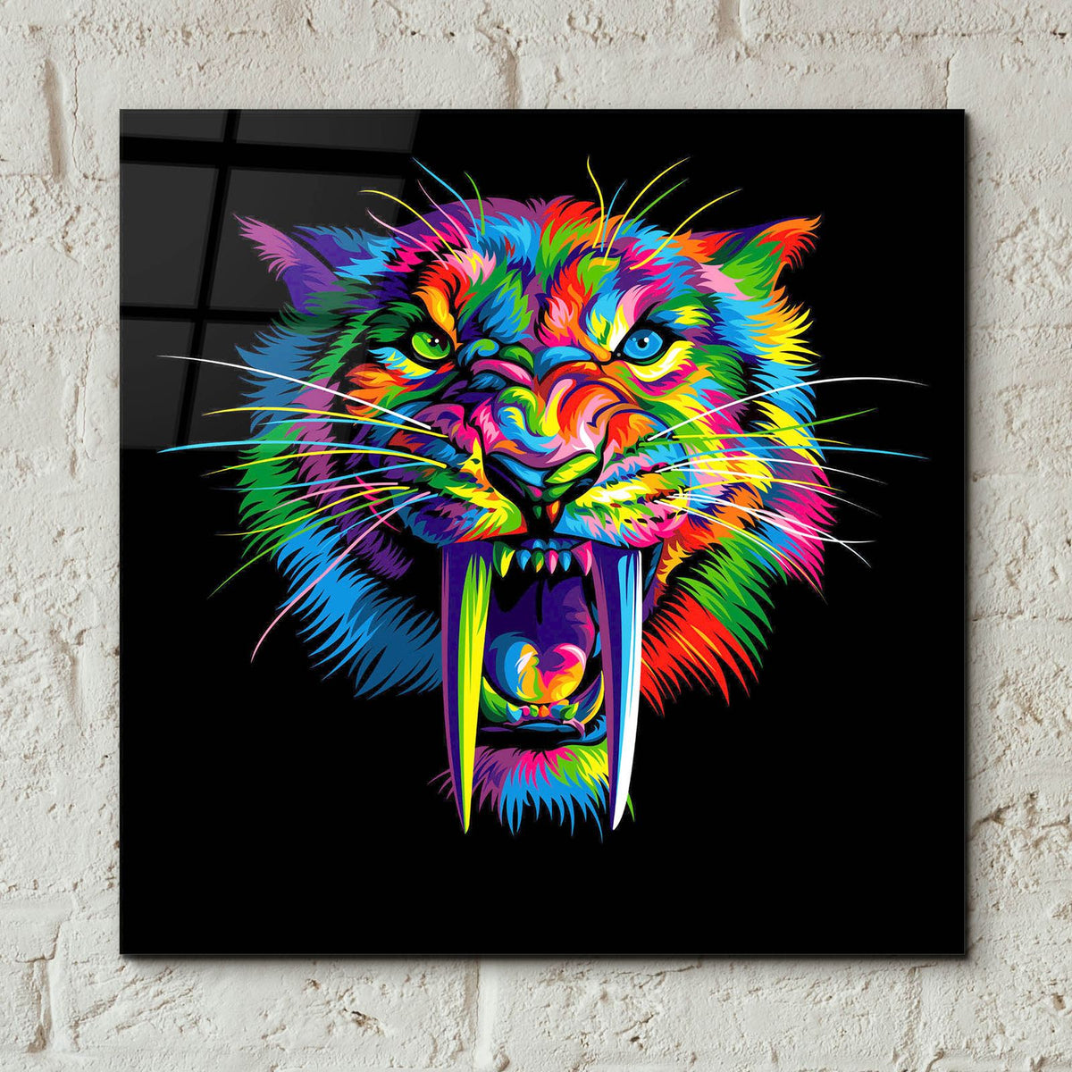 Sabertooth by Bob Weer - 12x12 acrylic wall art in a room