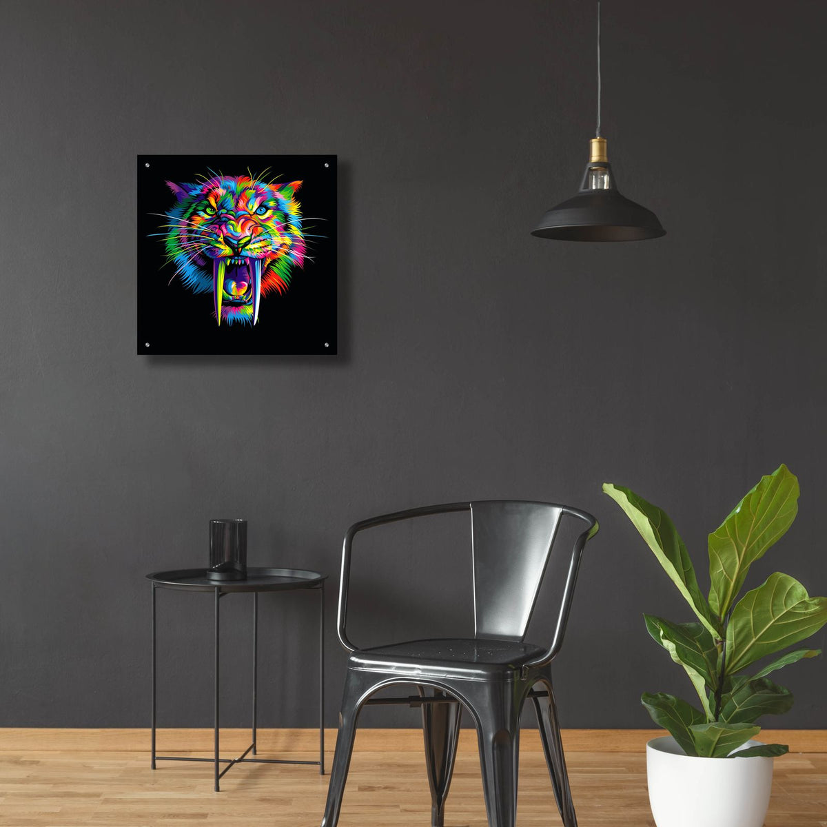 Sabertooth by Bob Weer - 24x24 acrylic wall art in a room