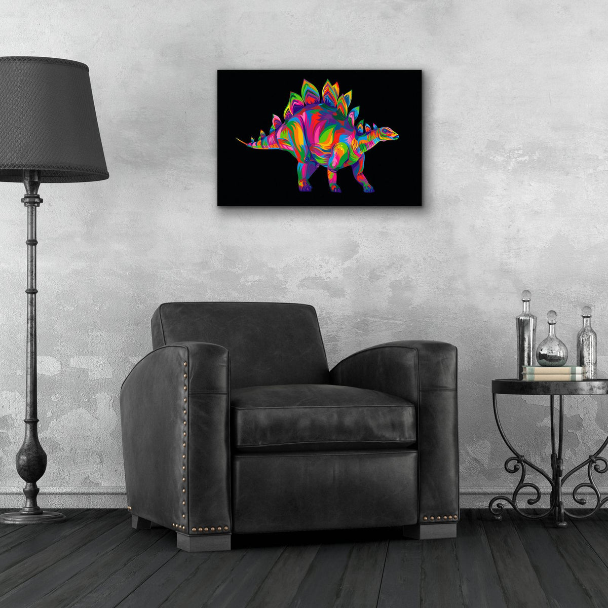 Stegosaurus by Bob Weer - 24x16 acrylic wall art in a room