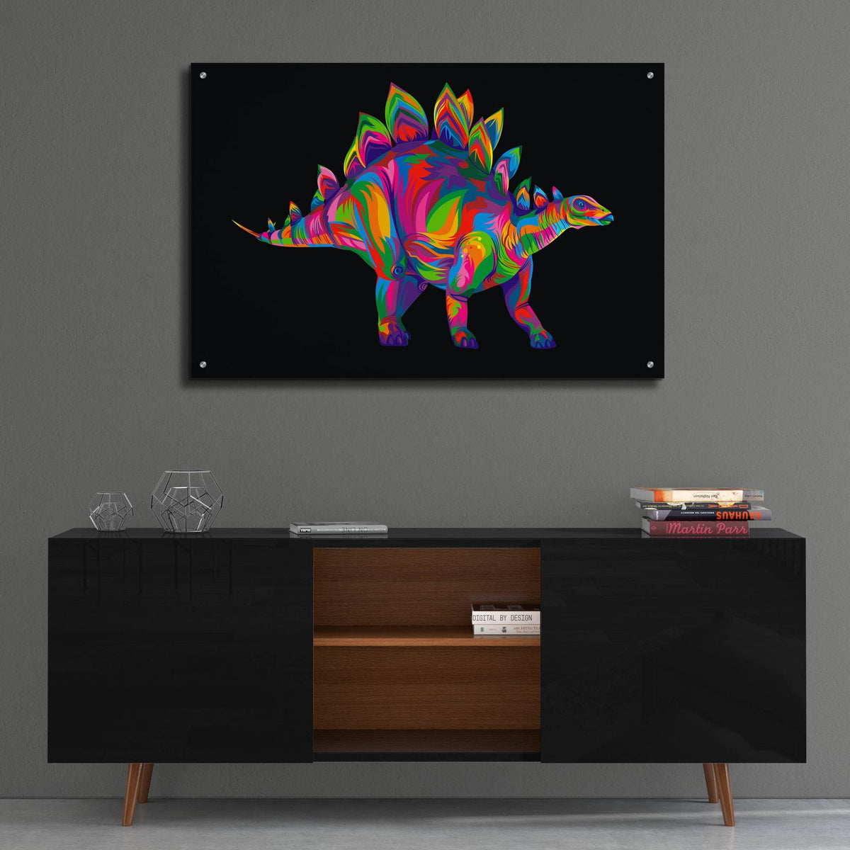 Stegosaurus by Bob Weer - 36x24 acrylic wall art in a room