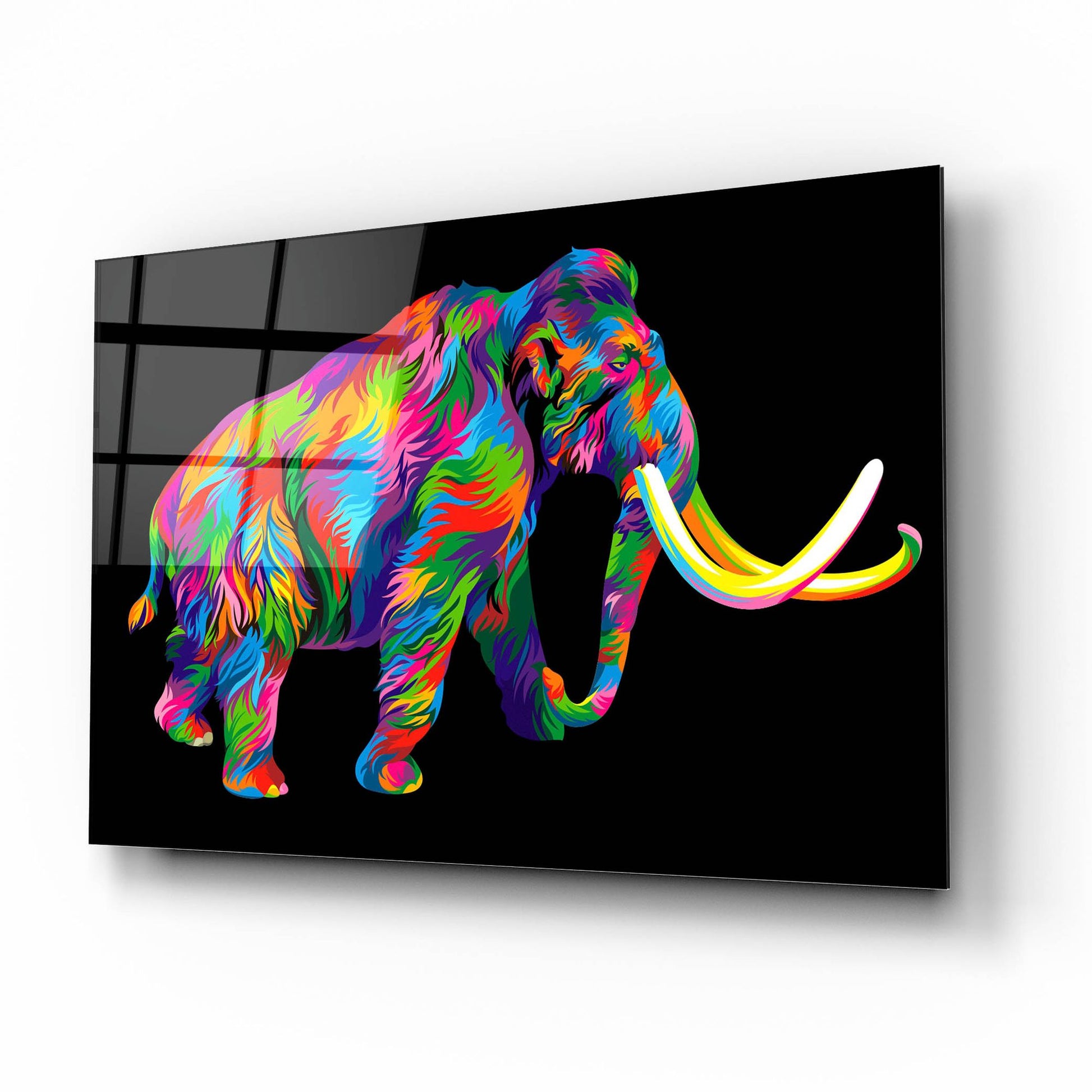 Epic Art 'Wooly Mammoth' by Bob Weer, Acrylic Glass Wall Art,16x12